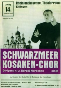 Historisches Plakat 1955 / Schwarzmeer Kosaken-Chor